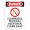 Signmission Safety Sign, OSHA Danger, 7" Height, Flammable Material, Portrait OS-DS-D-57-V-1249 - alternate 1